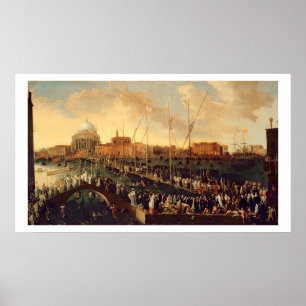 Póster La procesión de Redentore (aceite en lona)