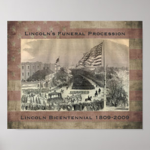 Póster La procesión fúnebre de Abraham Lincoln