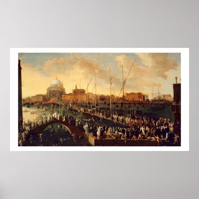 Póster La procesión Redentore (aceite sobre lienzo) (Frente)