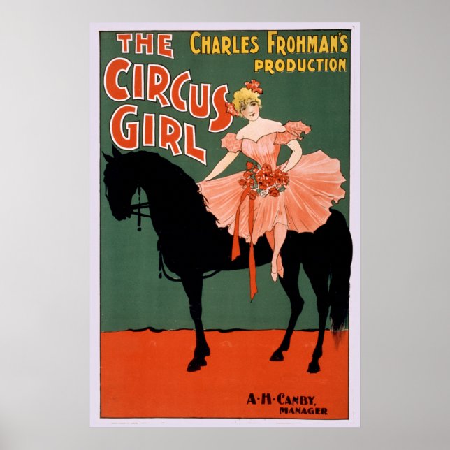 Póster La producción de Charles Frohman, el Chica del cir (Frente)
