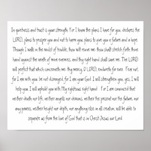 Póster La promesa de la escritura de dios obedece y