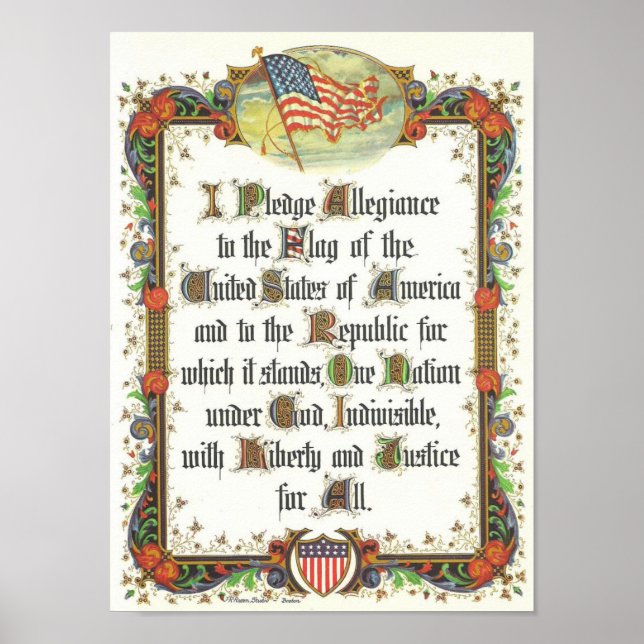 Póster La promesa de la lealtad de los Estados Unidos (Frente)