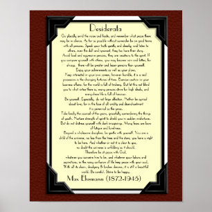 Póster La prosa Desiderata
