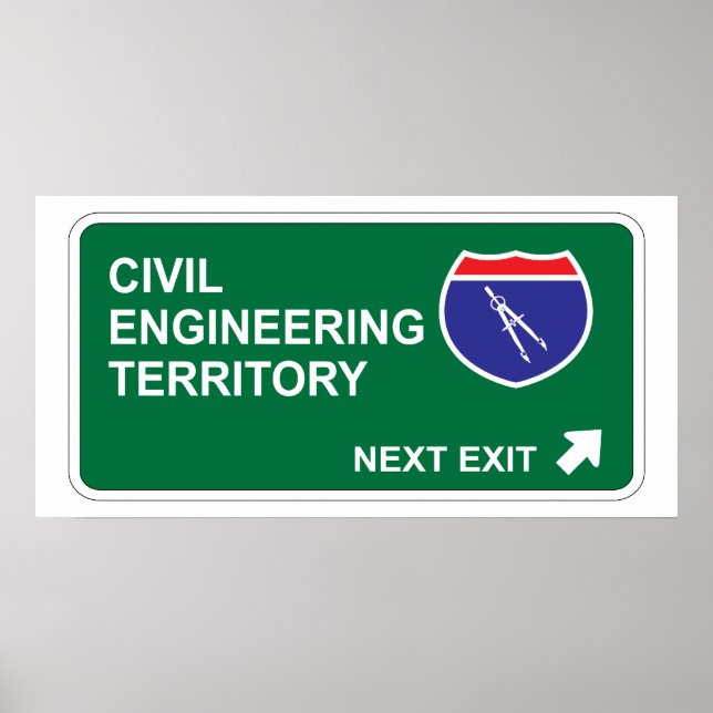 Póster La próxima salida de la ingeniería civil (Frente)
