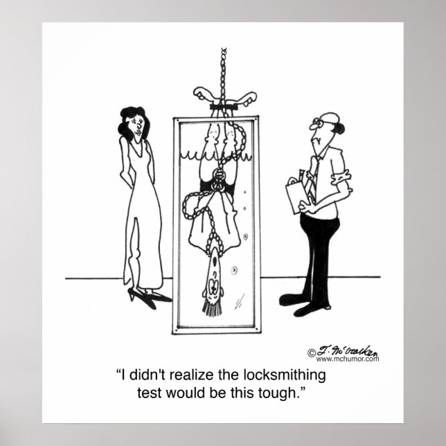 Póster La prueba de herrería es difícil (Frente)