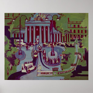 Póster La puerta de Brandeburgo, Berlín, 1929