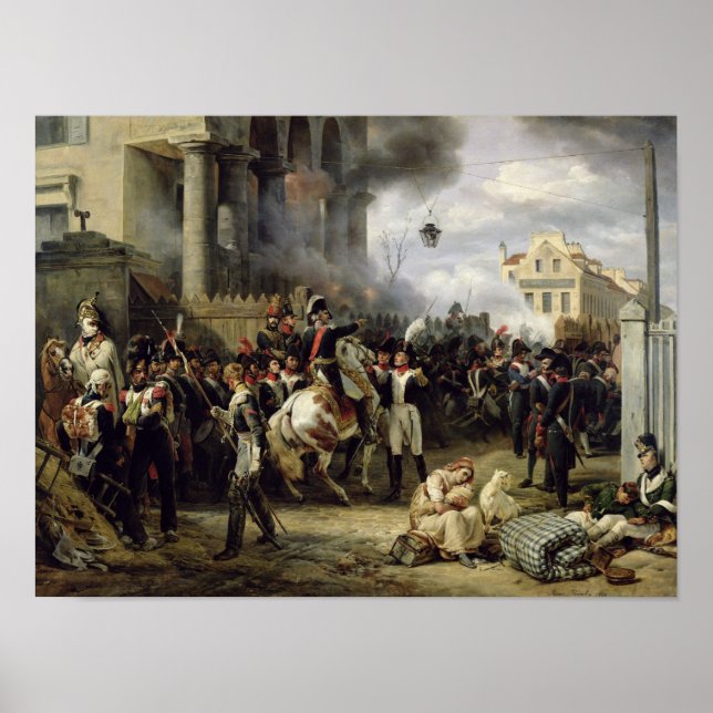 Póster La Puerta de Clichy durante la defensa de París (Frente)