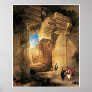 Póster La puerta de entrada del Gran Templo en Baalbek, 1