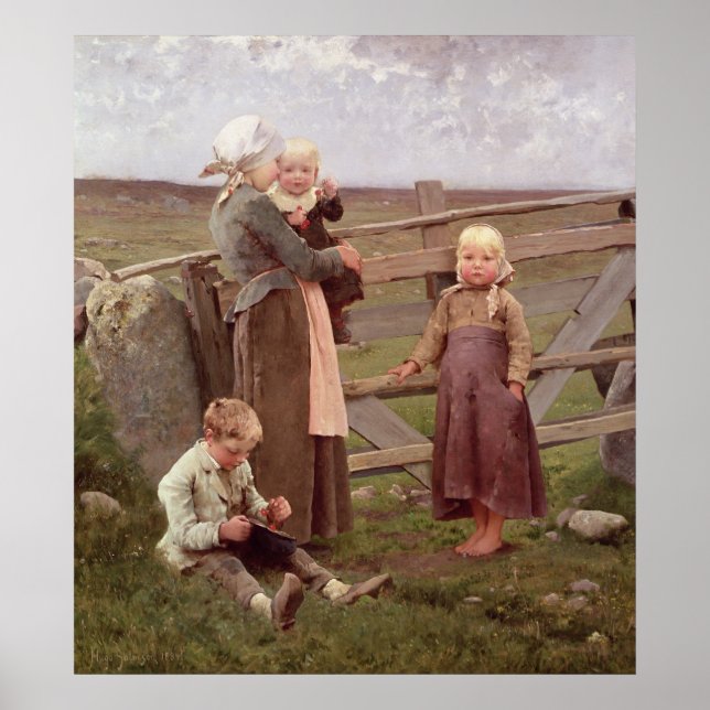 Póster La Puerta del Dalby, Skane, 1884 (Frente)