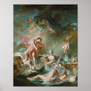 Póster La puesta del sol por Francois Boucher Imprimir  
