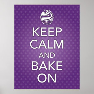 Póster La púrpura guarda calma y cuece en el poster