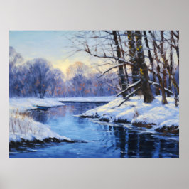 Póster La quietud del invierno frente al río Havel congel
