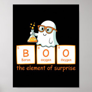 Póster La Química De Halloween Boo El Elemento De Sorpres
