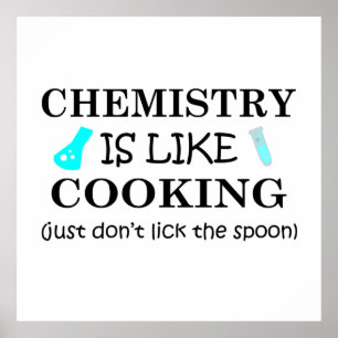 Póster la química es como cocinar
