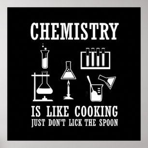 Póster la química es como cocinar