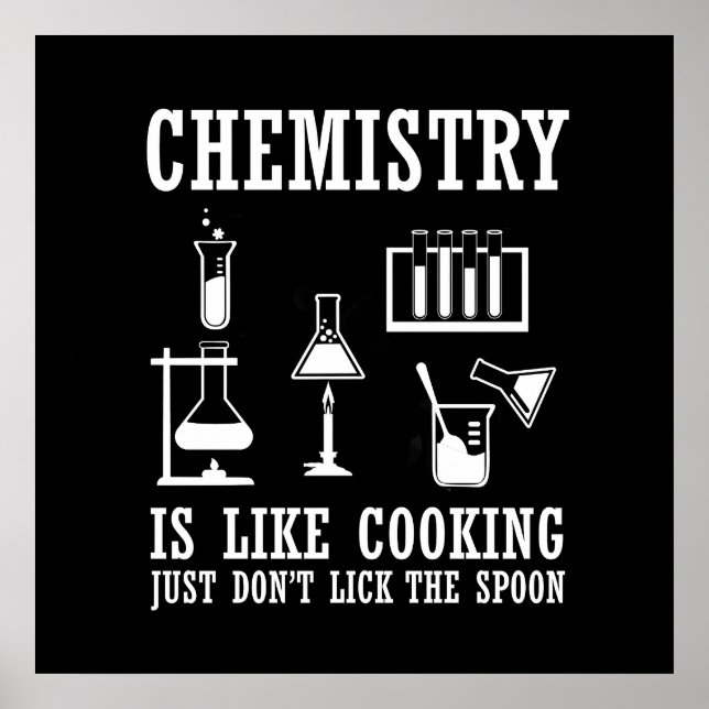 Póster la química es como cocinar (Frente)