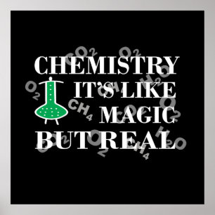 Póster la química es como la magia pero real