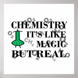 Póster La química es mágica pero real