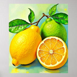 Póster La ráfaga de cítricos de Zesty en el diseño