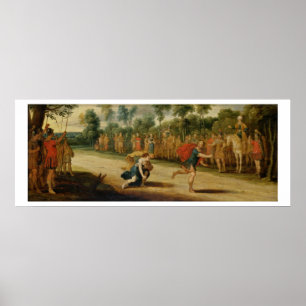 Póster La raza de Atalanta y de Hippomenes (aceite en el