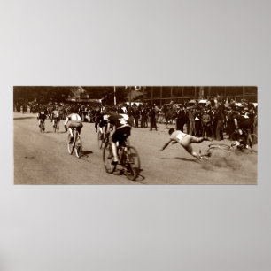 Póster La raza de bicicleta 1905 limpia hacia fuera