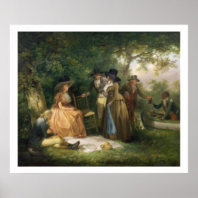 Póster La reacción del pescador (aceite sobre lienzo) (Frente)