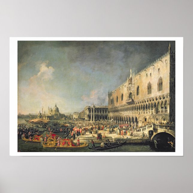 Póster La recepción del embajador francés en Venecia, (Frente)