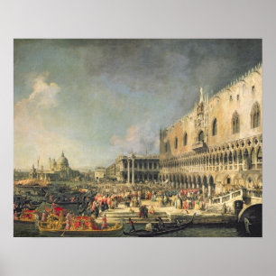 Póster La recepción del embajador francés en Venecia,