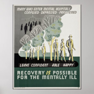 Póster La recuperación es posible para mentalmente - la