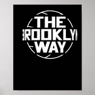 Póster La red de baloncesto de Brooklyn Way