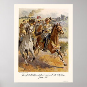 Póster La redada del general Stuart por Henry Alexander O
