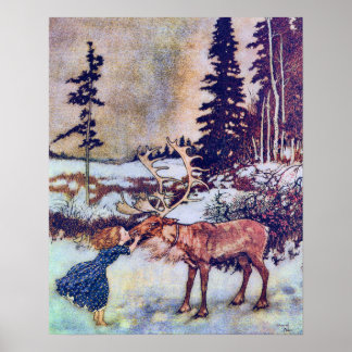 Póster La Reina de la Nieve Edmund Dulac Bella Artes