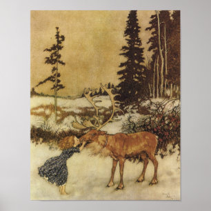 Póster La Reina de la Nieve Edmund Dulac Bella Artes