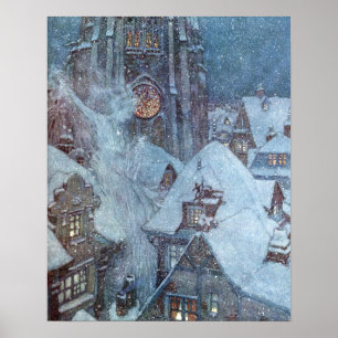 Póster La Reina de la Nieve por Edmund Dulac