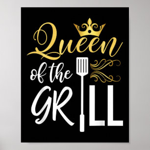 Póster La Reina De La Parrillada Graciosa Chef Bbq Chef M