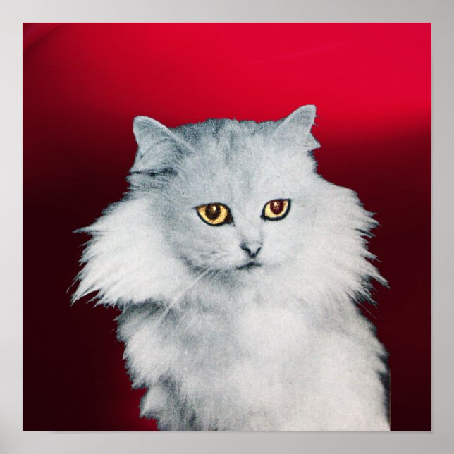 Póster LA REINA DE LOS GATOS BLANCOS, LA Borgoña Roja (Frente)