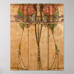Póster La Reina de Mayo - Margaret Macdonald Mackintosh