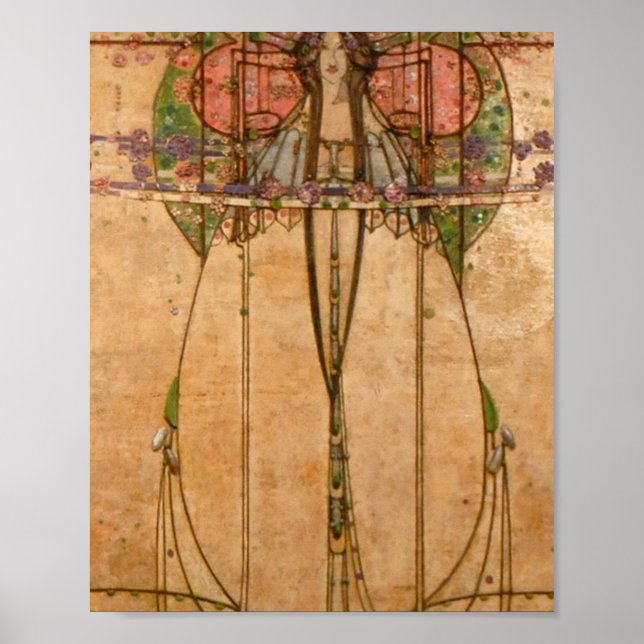 Póster La Reina de Mayo - Margaret Macdonald Mackintosh (Frente)