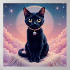 Póster La Reina Del Cielo Del Gato Negro