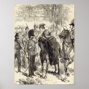 Póster La reina que distribuye las cruces de Victoria