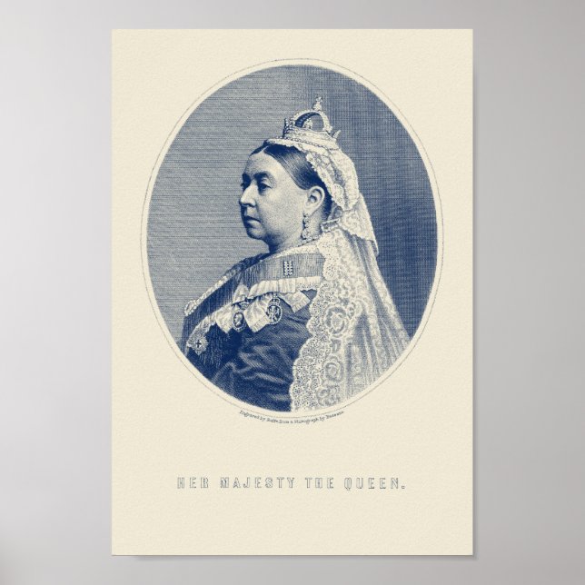 Póster La Reina Victoria Engraving - Su Majestad La Reina (Frente)