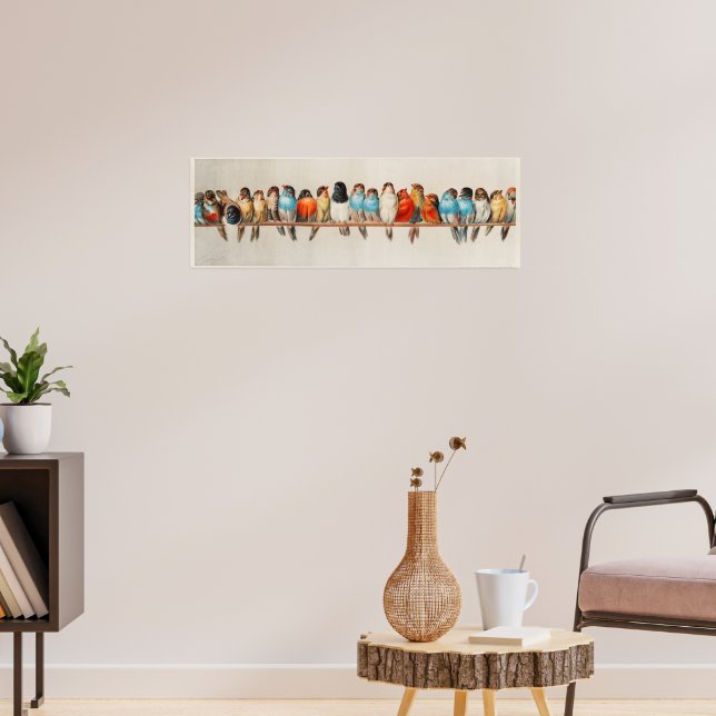 Póster La remezcla de una percha de aves (Salón 3)