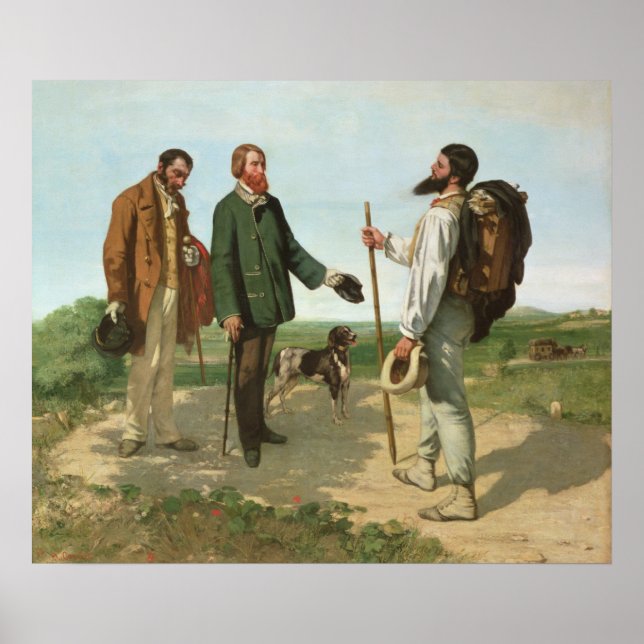 Póster La Rencontre, o Bonjour Monsieur Courbet, 1854 (Frente)