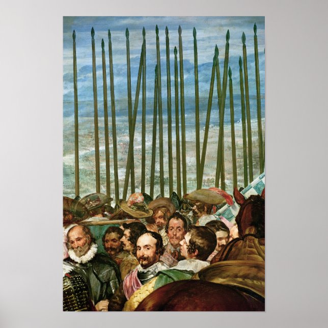 Póster La rendición de Breda, el detalle de los soldados (Frente)