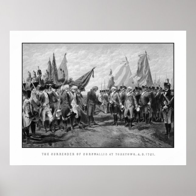 Póster La Rendición De Cornwallis En Yorktown (Frente)