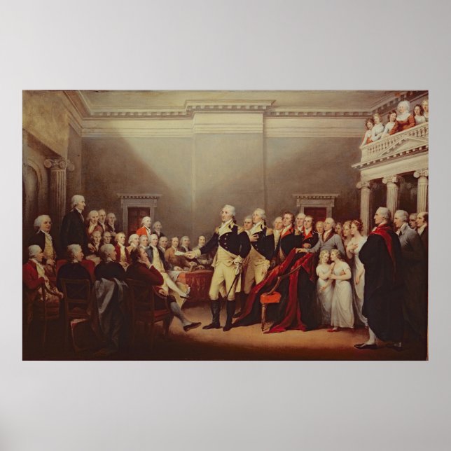 Póster La renuncia de George Washington (Frente)