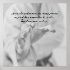 Póster La repetición crea el dominio.