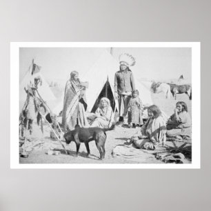 Póster La reserva sioux en Pine Ridge, Dakota del Sur