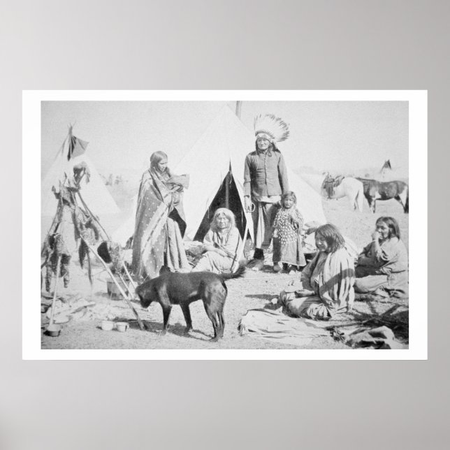 Póster La reserva sioux en Pine Ridge, Dakota del Sur (Frente)