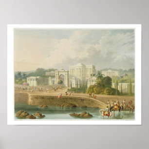Póster La residencia británica en Hyderabad en 1813, de V